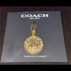 Coach swarovski crystal pendant